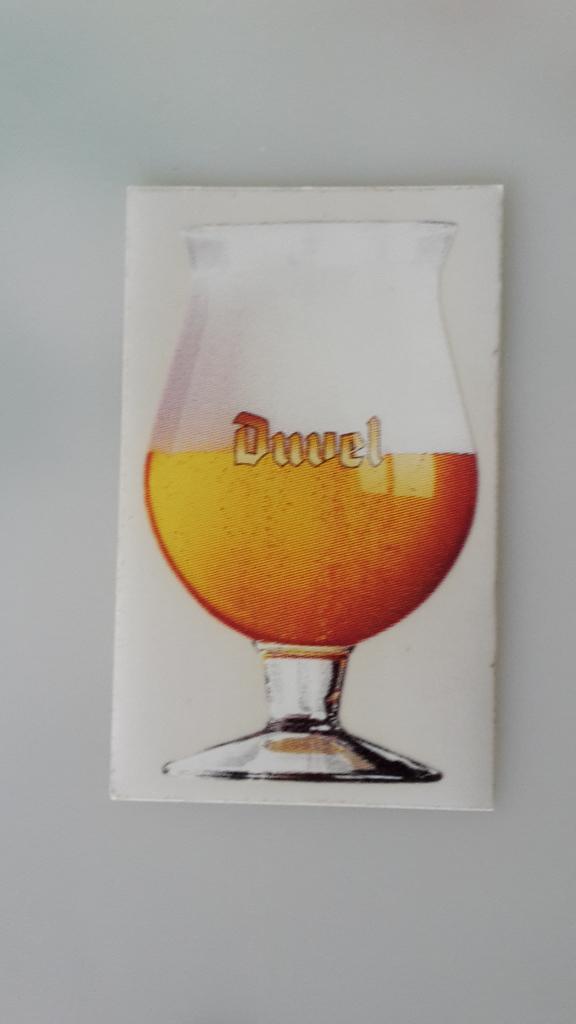 Duvel sticker nieuw " duvelglas afbeelding ", Verzamelen, Biermerken, Ophalen of Verzenden, Nieuw, Overige typen, Duvel