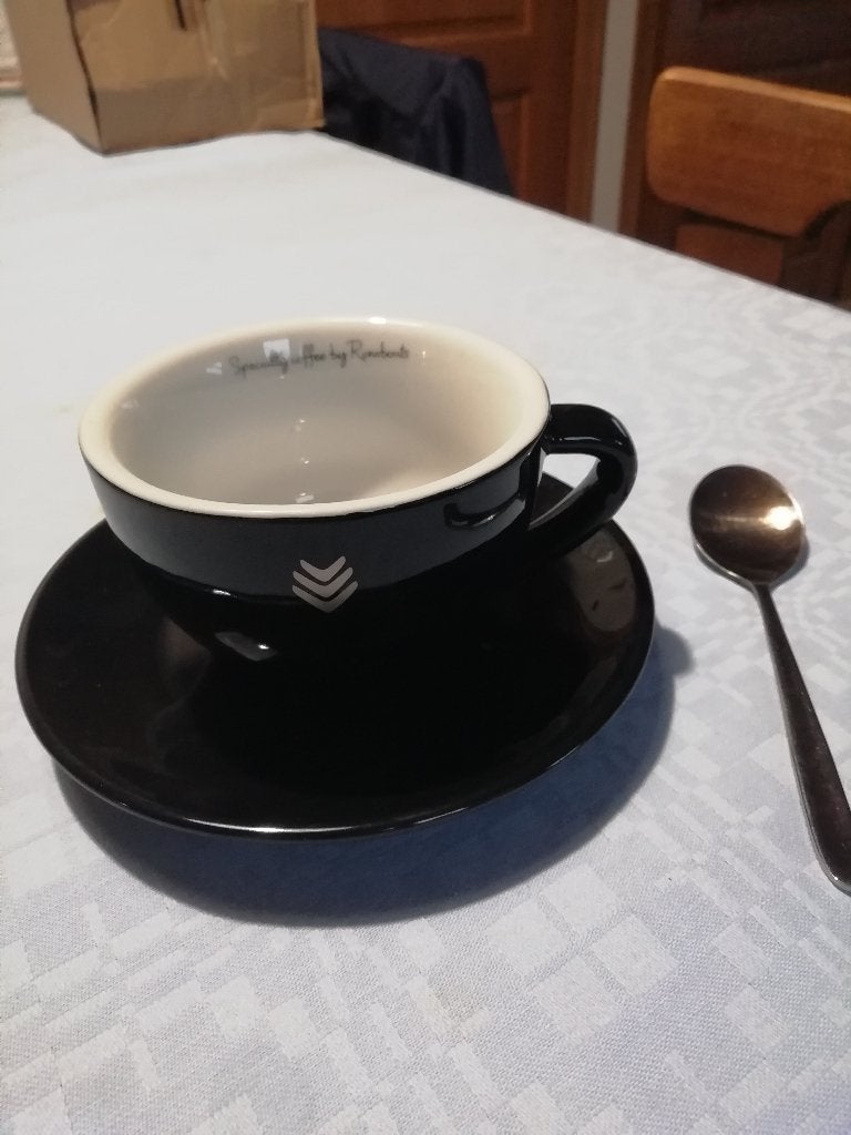 nieuwe Barista cappuccino tas met bordje per 6 in doos, Maison & Meubles, Neuf, Enlèvement, Porcelaine, Tasse(s) et/ou soucoupe(s)