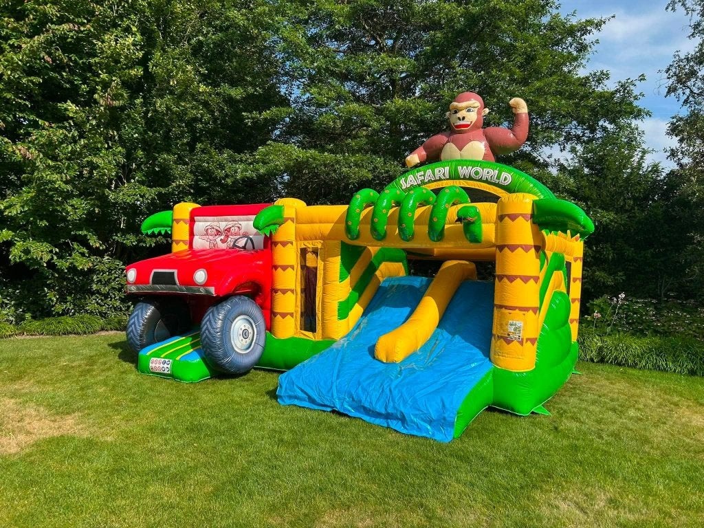 Springkasteel multiplay SAFARI te huur, Enlèvement, Comme neuf