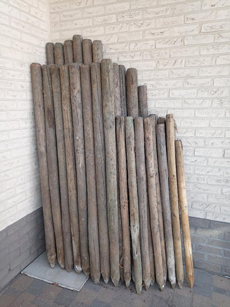 ronde palen, Tuin en Terras, Palen, Balken en Planken, Gebruikt, Palen, Ophalen