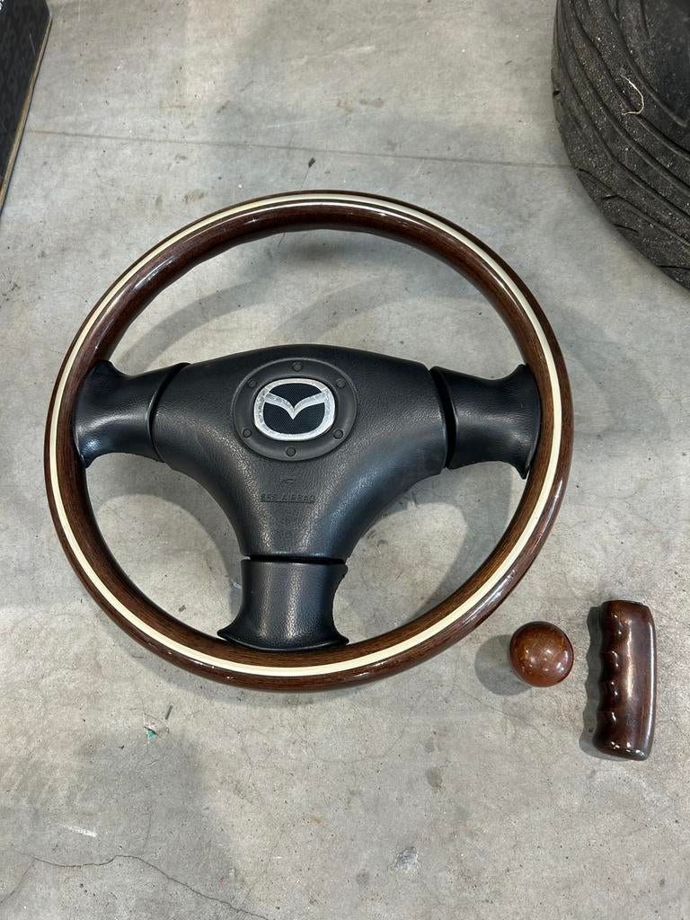 Origineel houten Mazda MX5 NB/NBFL stuur, Enlèvement ou Envoi, Mazda