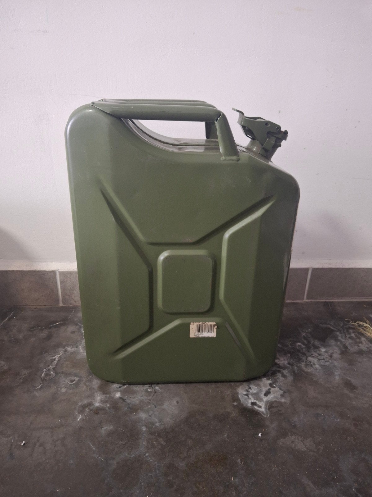 Originele metalen jerrycan Hünersdorff 20L – legergroen, Enlèvement ou Envoi, Utilisé