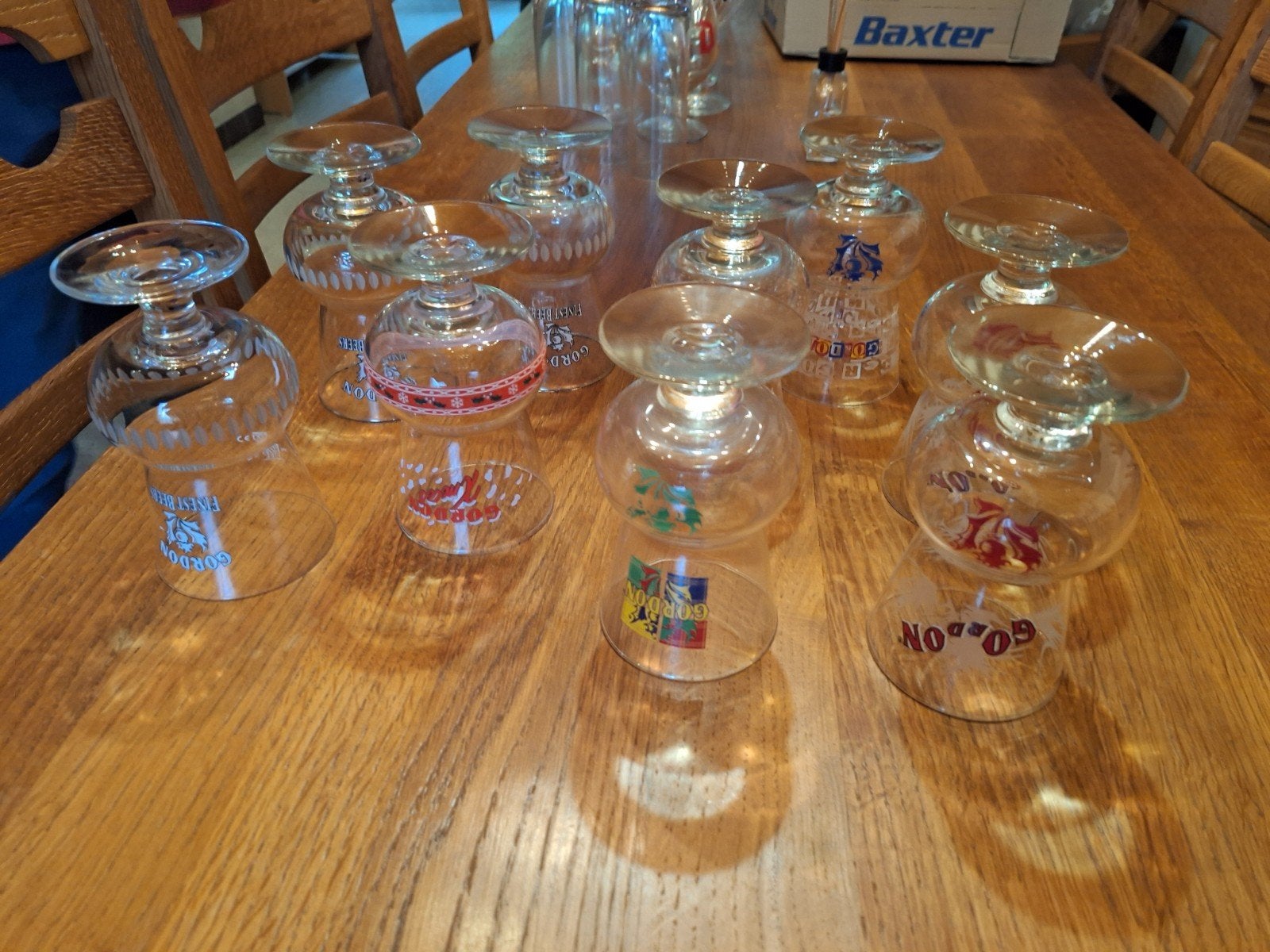 Verres à Gordon, Collections, Enlèvement