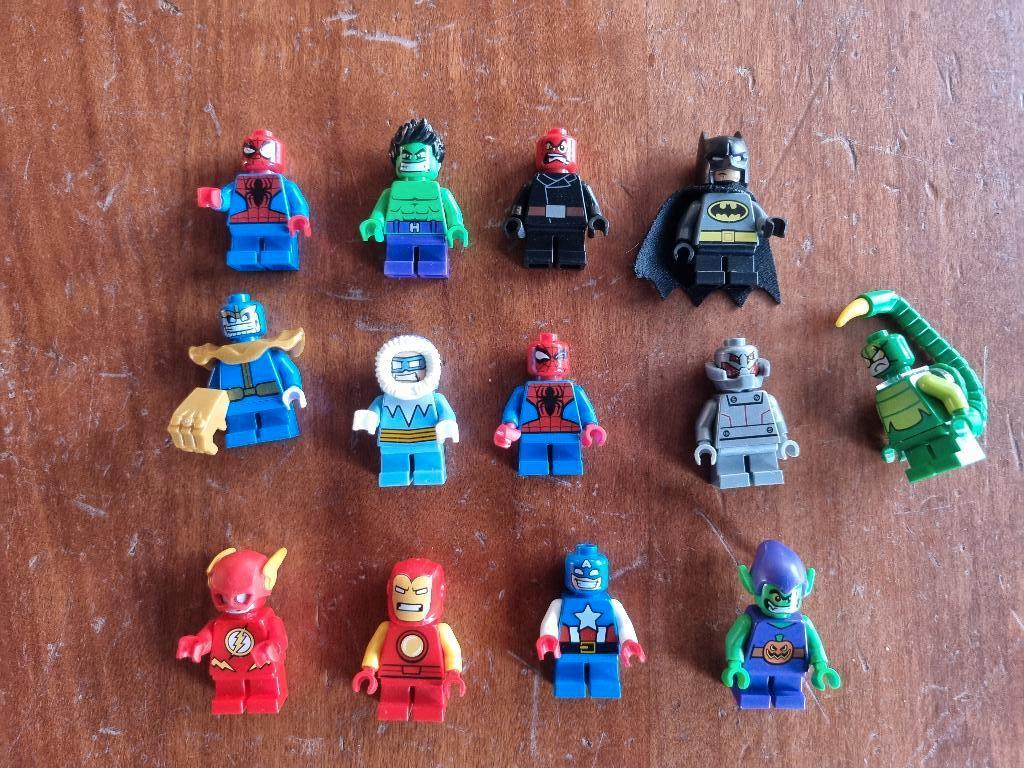 13 Lego Marvel & DC Comics Minifigs, Gebruikt, Marvel, Lego, Ophalen of Verzenden