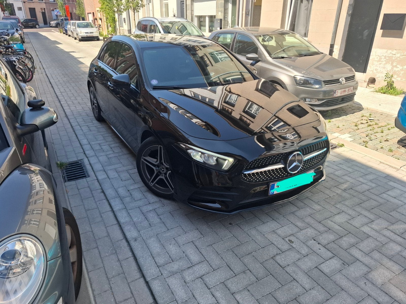 Merceses A200- AMG line- Full Mercedes onderhouden, Auto's, Mercedes-Benz, Automaat, 4 cilinders, Zwart, 120 kW