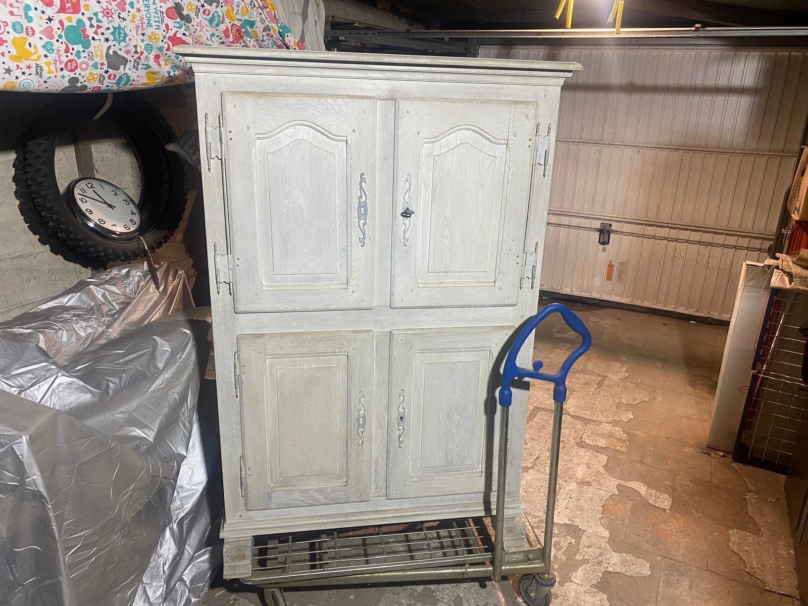Vintage eiken kast, Huis en Inrichting, Kasten | Boekenkasten, Ophalen, Gebruikt, 50 tot 100 cm, 150 tot 200 cm