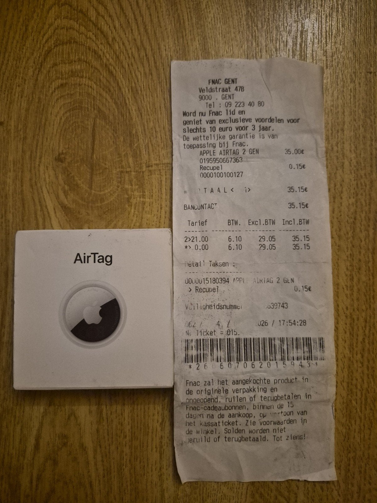 Airtag, Enlèvement, Neuf, Support de téléphone ou Accessoire, Apple