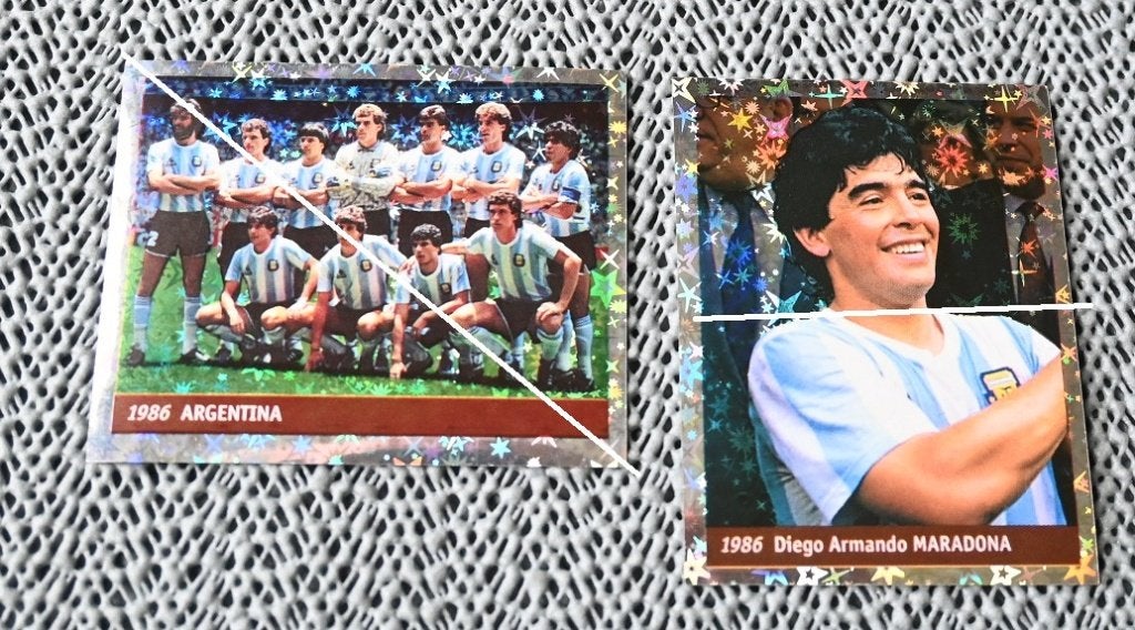 DS Italie/France 98/Equipe d'Argentine avec Maradona, Collections, Envoi, Neuf, Affiche, Image ou Autocollant