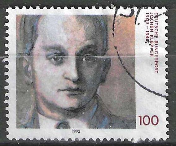 Duitsland Bundespost 1992 - Yvert 1475 - Jochen Klepper (ST), Verzenden, Gestempeld