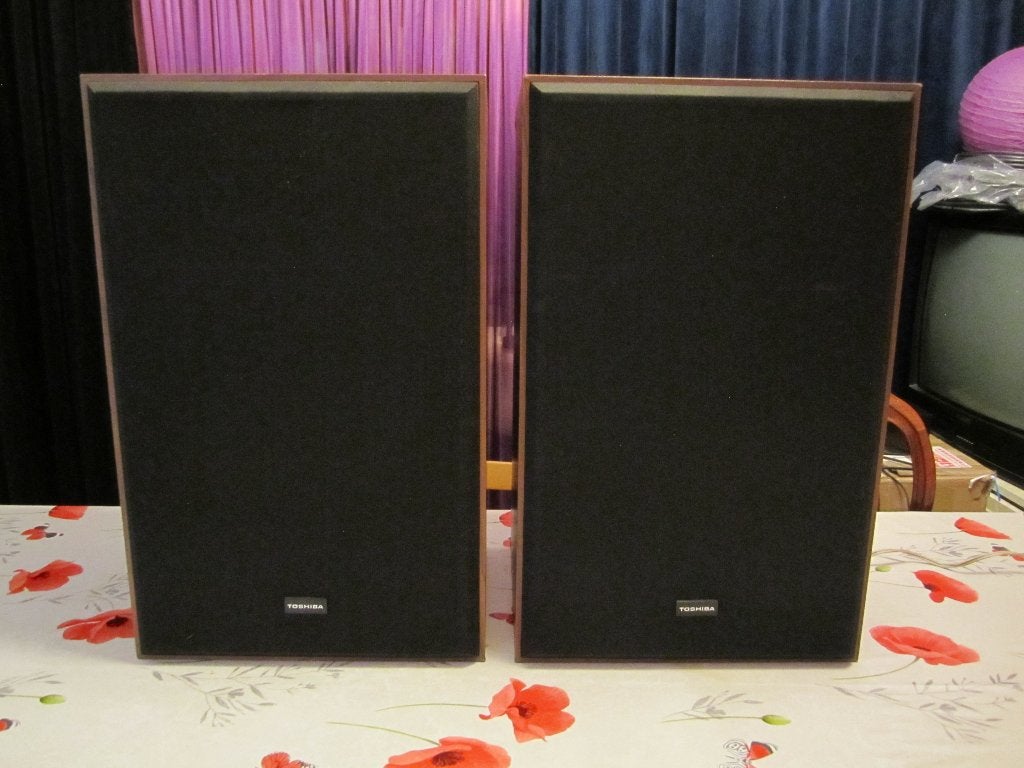 Toshiba sprekers, Ophalen, Gebruikt, 60 tot 120 watt, Stereo speakers