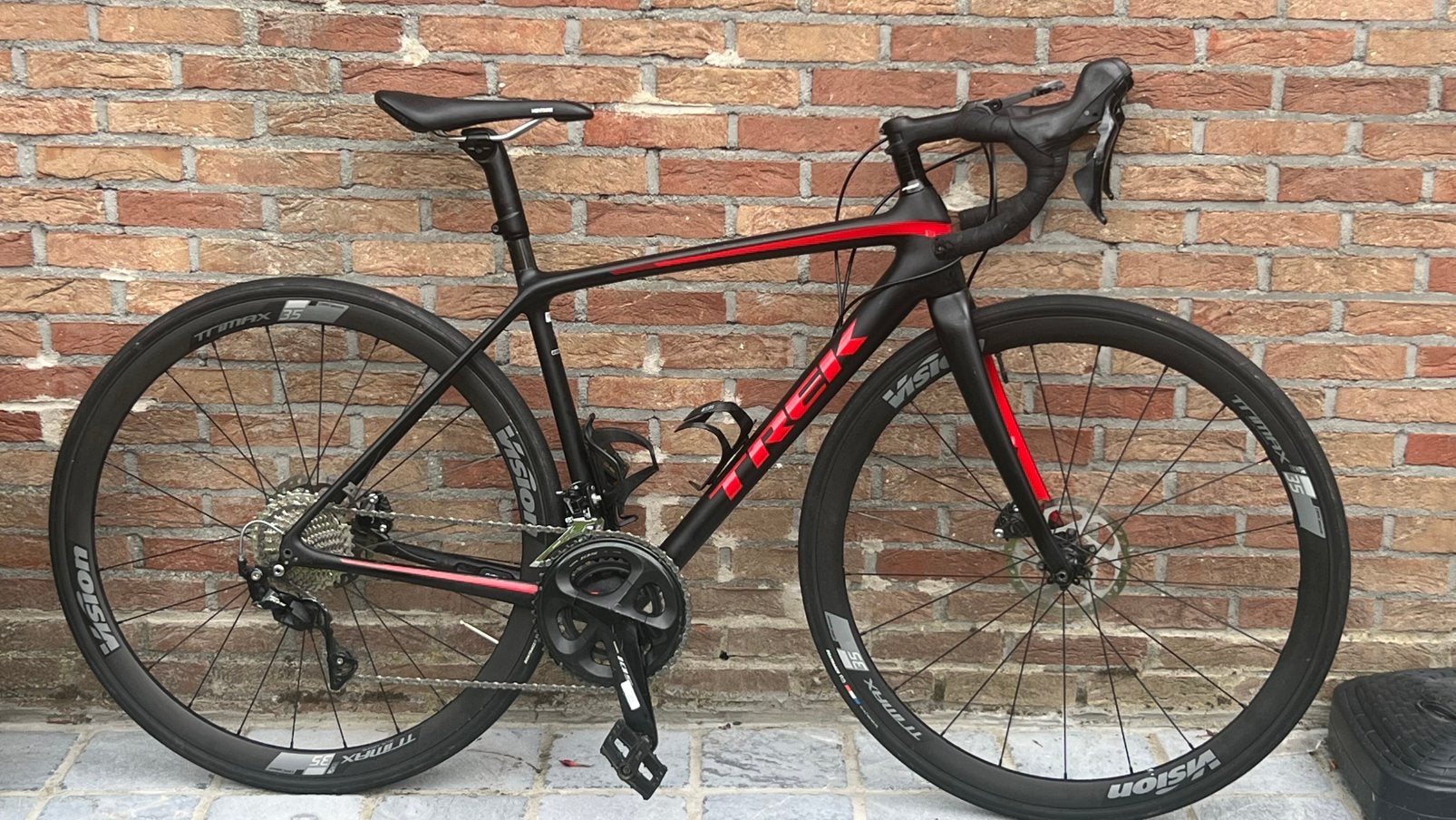 Koersfiets Trek, Ophalen, Gebruikt, Carbon, 10 tot 15 versnellingen