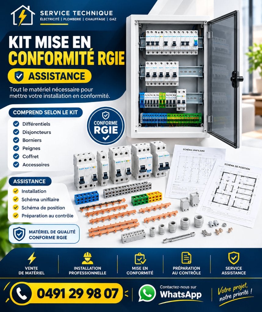 Electricien matériel électrique mise en conformité Bruxelles, Enlèvement, Neuf