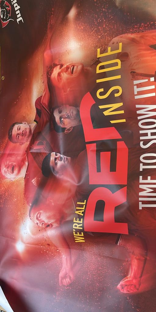 Supportersbanner. Rode duivels, Tickets en Kaartjes, Sport | Voetbal