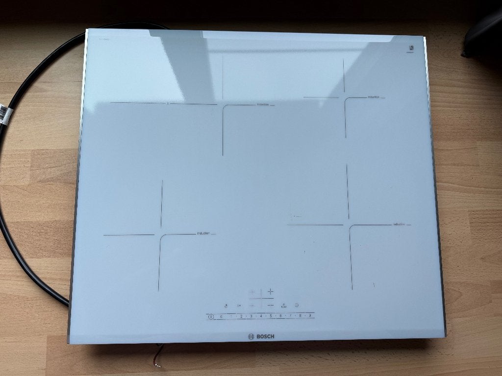 Bosch Serie 6 inductiekookplaat 60 cm wit – PIF672FB1E, Electroménager, 4 zones de cuisson, Encastré, Enlèvement, Utilisé