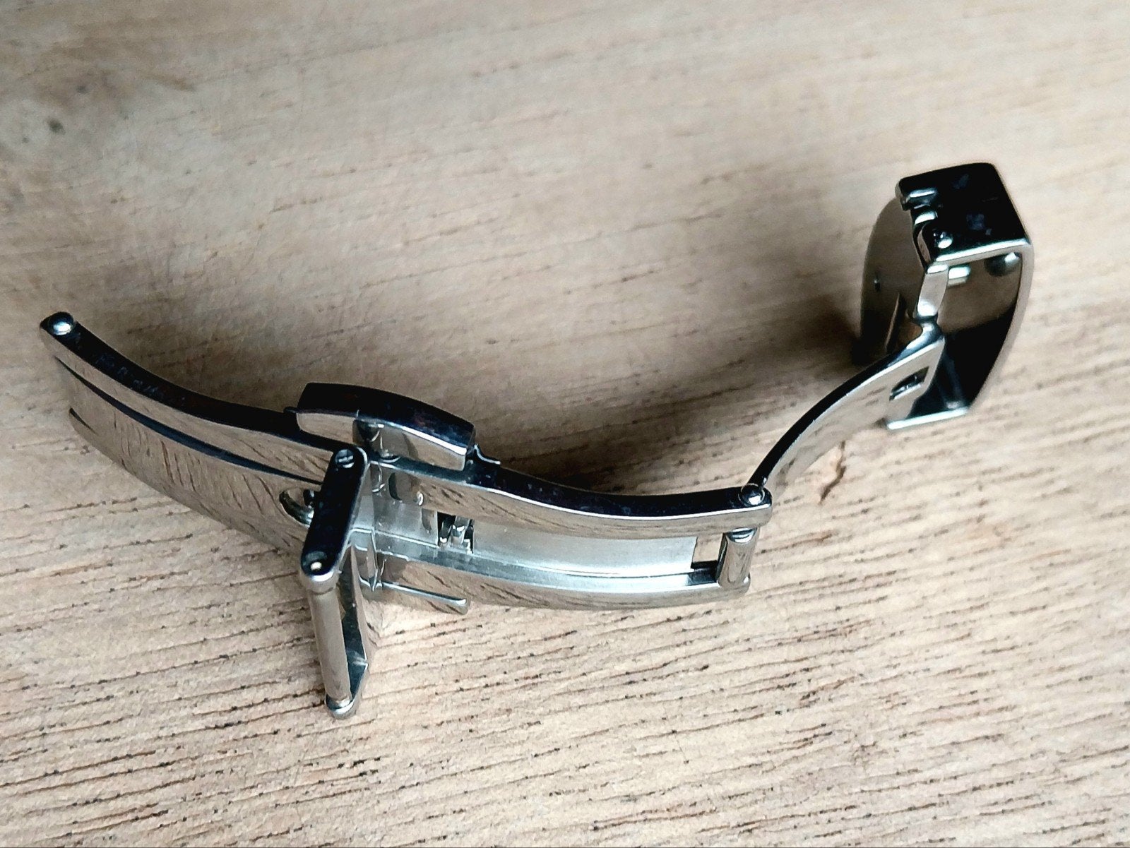 Roestvrijstalen vouwsluiting 17mm, Handtassen en Accessoires, Overige Accessoires, Ophalen of Verzenden, Zo goed als nieuw