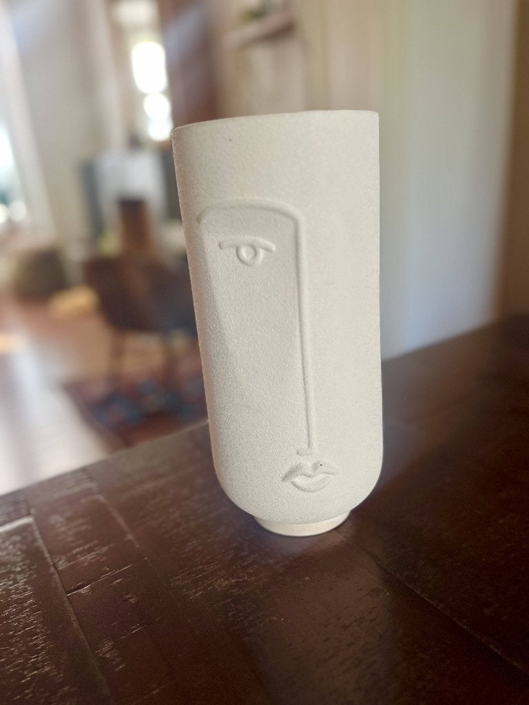 Vase esthétique, Ophalen, Wit, Aardewerk of Porselein, Zo goed als nieuw