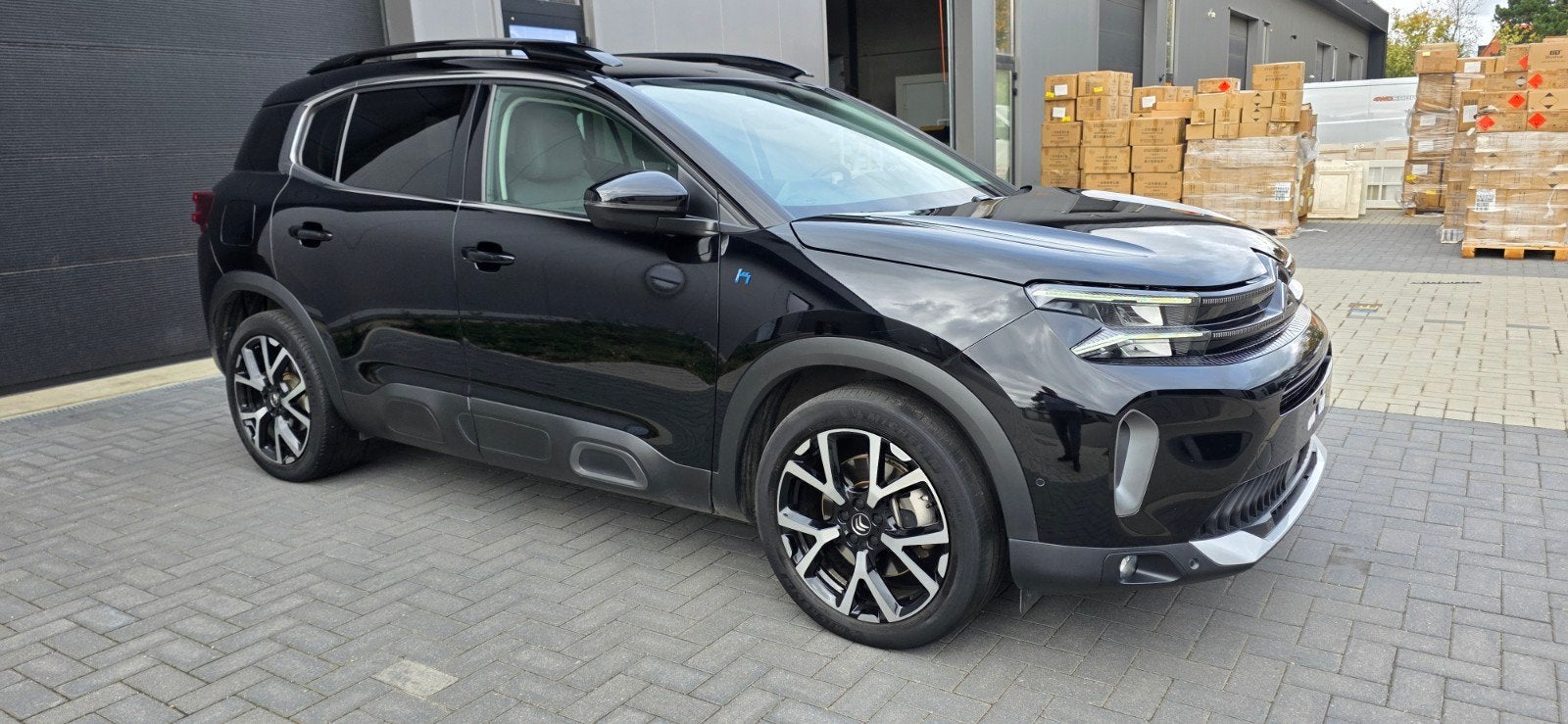 Citroen C5 Aircross Hybride model 2023j., Auto's, Automaat, Monovolume, Zwart, Leder