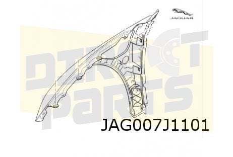 Jaguar I-Pace voorscherm Links Origineel! T4K12850LML, -, Verzenden, -, Nieuw
