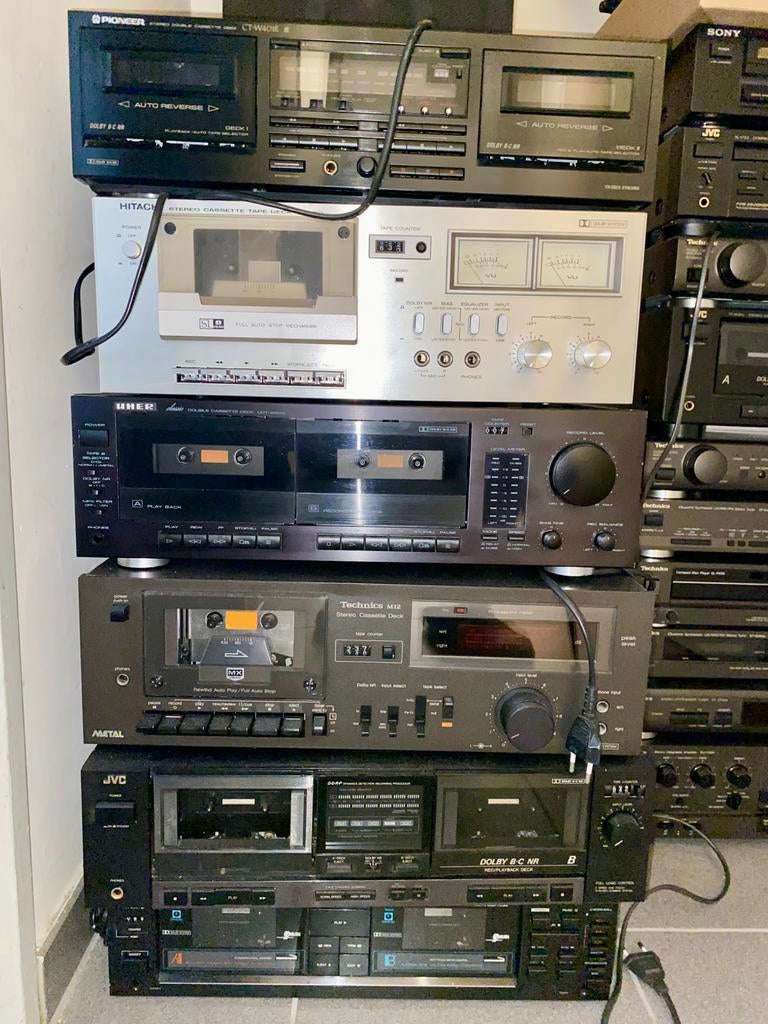 Cassettendecks 6 stuk, TV, Hi-fi & Vidéo, Decks cassettes, Double, Autres marques, Auto-reverse, Commandes tactiles, Tape counter