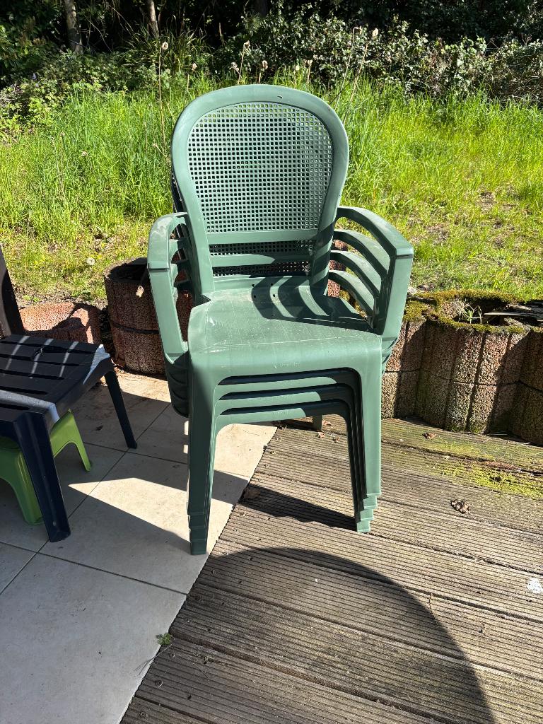Tuinstoelen, Enlèvement, Comme neuf, Empilable