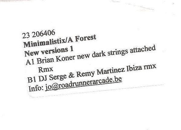 Minimalistix - A Forest - New Versions 1, Ophalen of Verzenden, Zo goed als nieuw, 12 inch, Trance