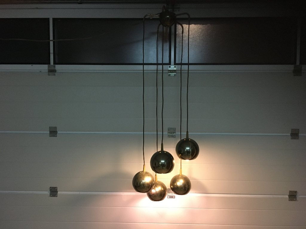 Vintage Pendellamp 1960s - Hanglamp met 5 lichtpunten, Ophalen