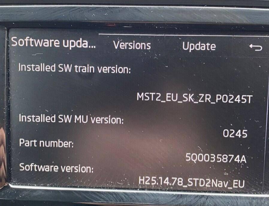 Škoda  MIB2-Low (MST2 PQ / ZR) firmware en/of navi update, Service 24h/24, Autres travaux