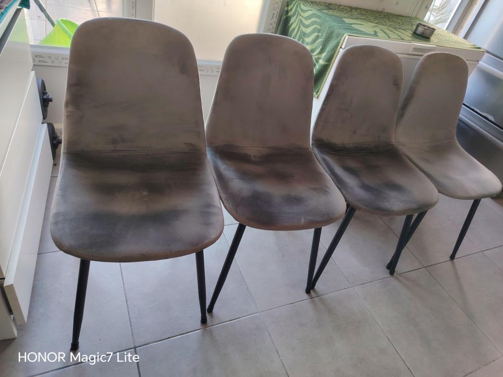 A vendre chaises, Enlèvement, Gris