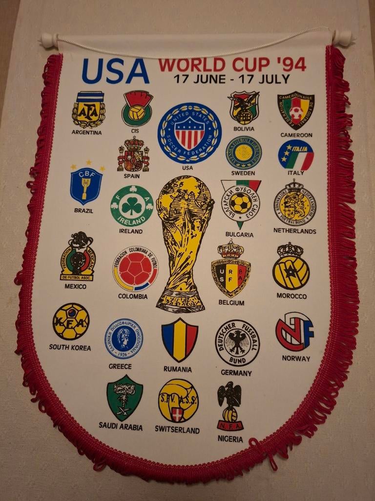 Wimpel WOLD CUP 1994 USA, Ophalen of Verzenden