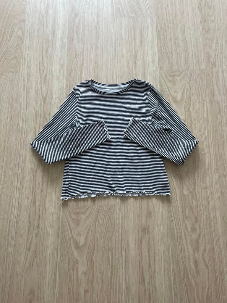 T- shirt zwart-wit getreept, Ophalen, Zo goed als nieuw, Meisje, Shirt of Longsleeve