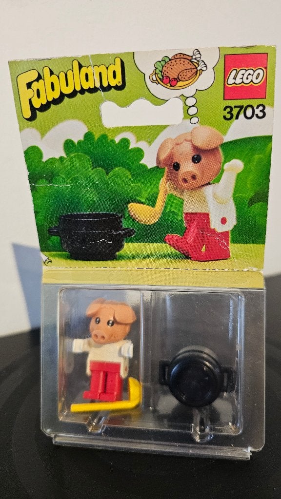Vintate figuur Lego Fabuland Peter Pig The Cook 3703 1982r., Antiek en Kunst, Ophalen of Verzenden