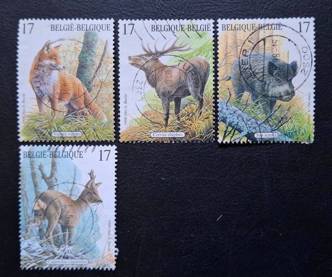Belgique : OBP 2748/51 (●) Nature 1998., Avec timbre, Enlèvement ou Envoi, Sans gomme, Affranchi