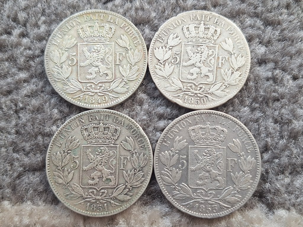 5 francs 1849, 1850, 1851, 1853, Enlèvement ou Envoi, Monnaie en vrac, Argent, Argent