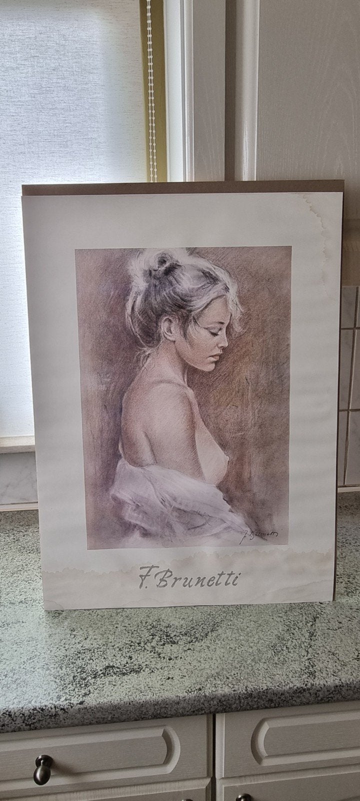 Poster F. Brunetti - vrouwelijk naakt (niet ingelijst), Enlèvement ou Envoi