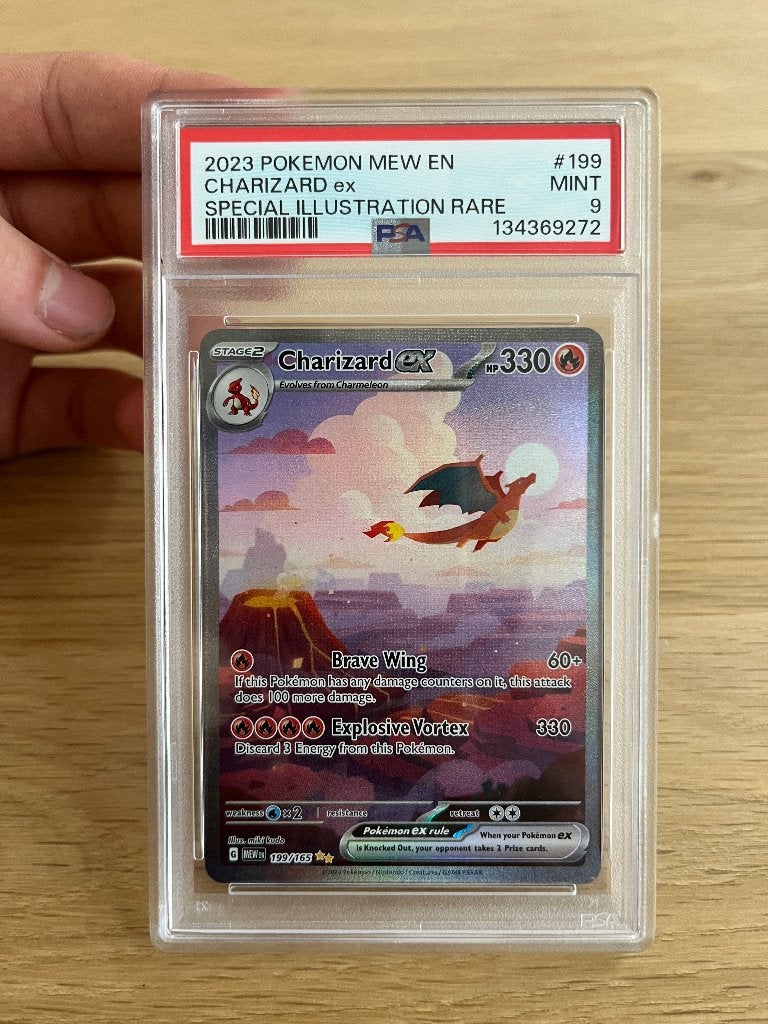 Charizard ex #199 PSA 9, Hobby en Vrije tijd, Verzamelkaartspellen | Pokémon, Ophalen of Verzenden, Nieuw, Losse kaart, Foil