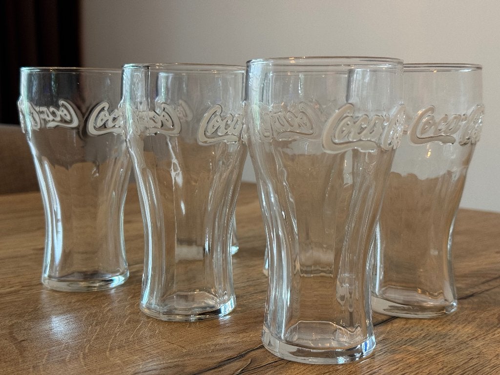 Cola Glazen, Verzamelen, Glas en Drinkglazen, Ophalen, Zo goed als nieuw, Frisdrankglas