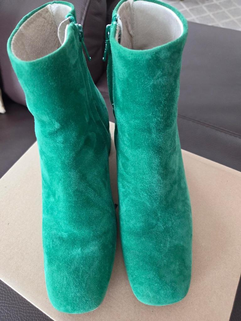 Tango Suède enkelboots smaragdgroen - maat 36, Ophalen, Tango, Lage of Enkellaarzen, Zo goed als nieuw