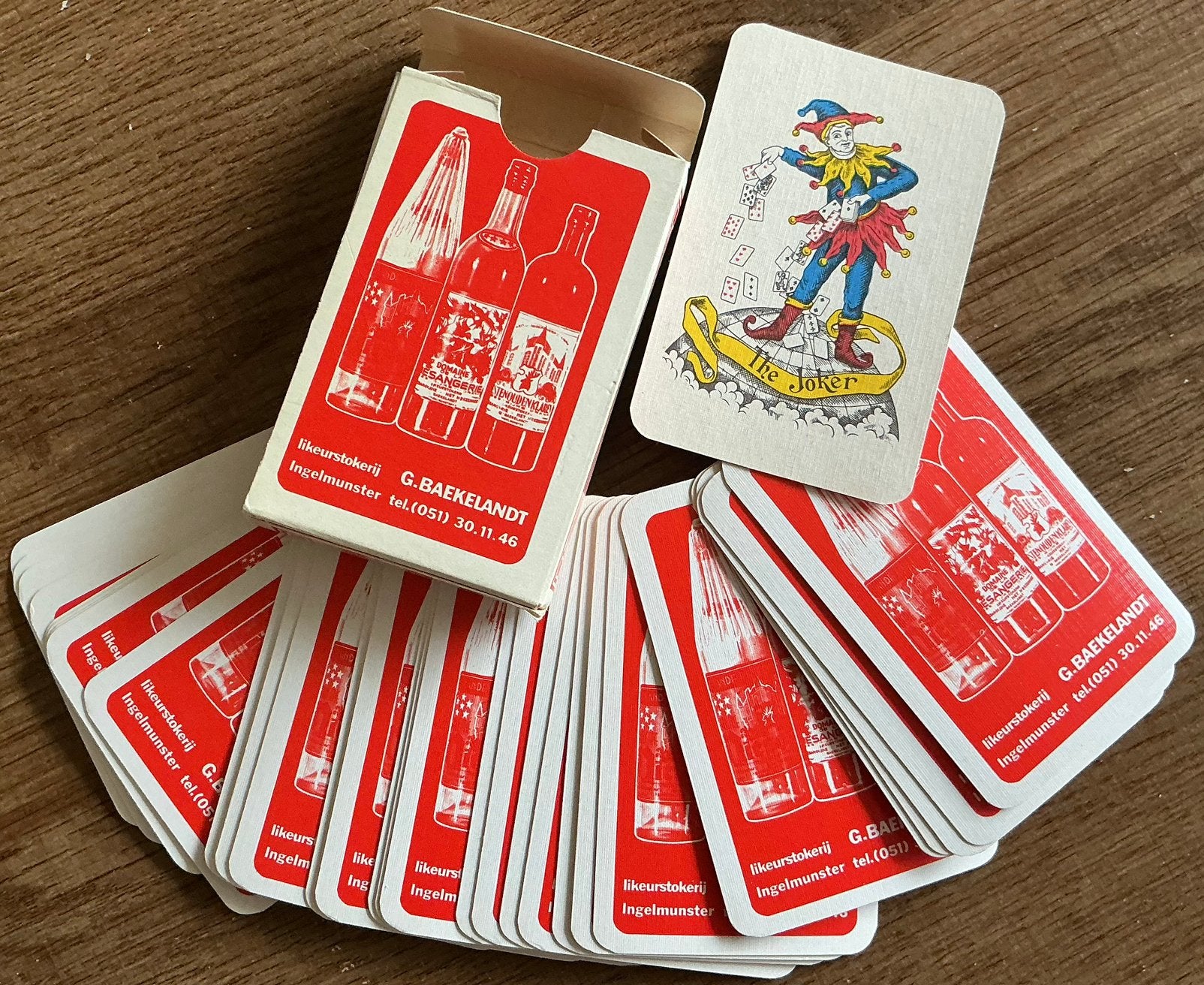 Jeu de cartes LIQUEUR DISTILLERY BAEKELANDT/INGELMUNSTER, Collections, Enlèvement ou Envoi, Comme neuf, Carte(s) à jouer