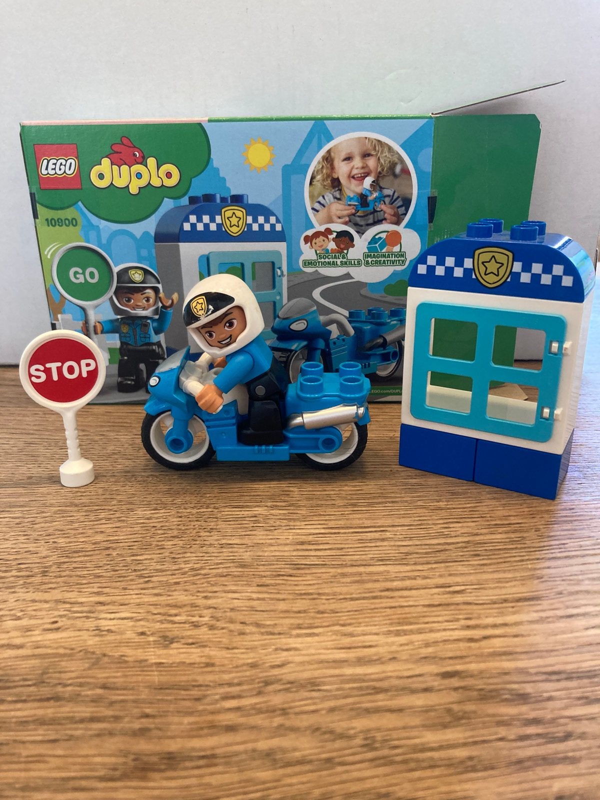 Moto police Lego Duplo 10900, Ensemble complet, Utilisé, Duplo, Boîte incluse
