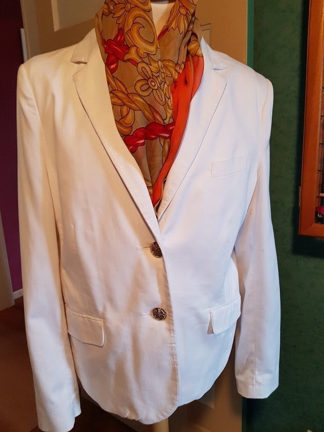 witte blazer 46, Kleding | Dames, La redoute, Wit, Maat 46/48 (XL) of groter, Ophalen of Verzenden