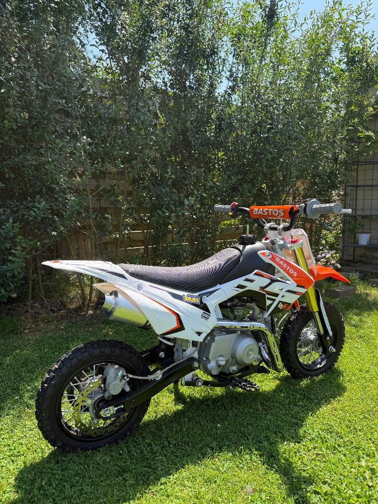Bastos BS70 pitbike - automaat met elektrische start, Fietsen en Brommers, 70 cc, Pitbike, Schijfrem, Ophalen