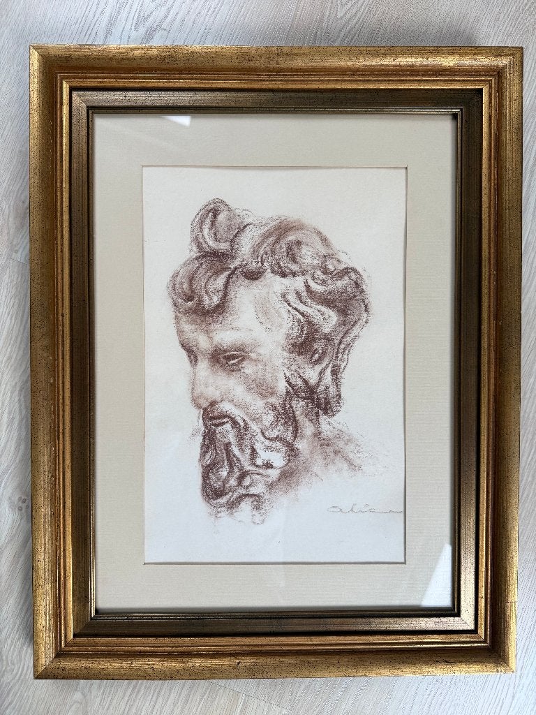 Prachtige sanguine tekening - klassieke oudheid, Ophalen