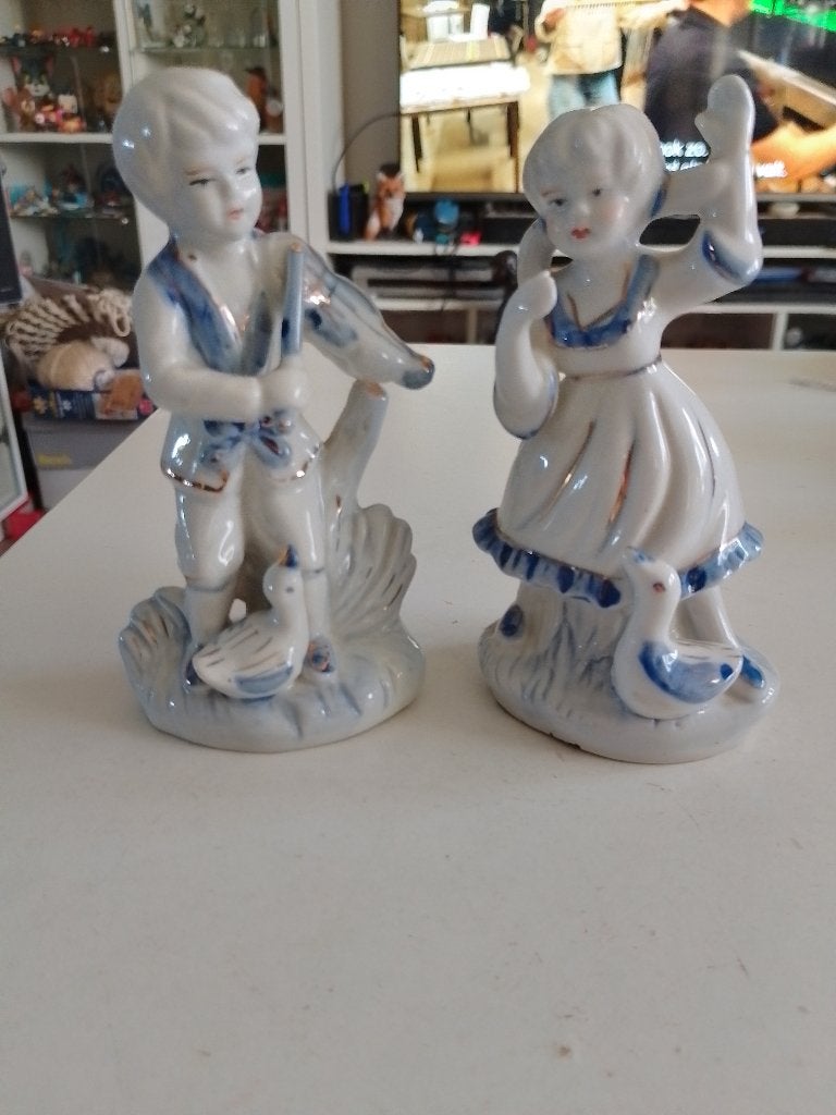 Beeldjes Delfts blauw, Verzamelen, Ophalen, Zo goed als nieuw, Mens