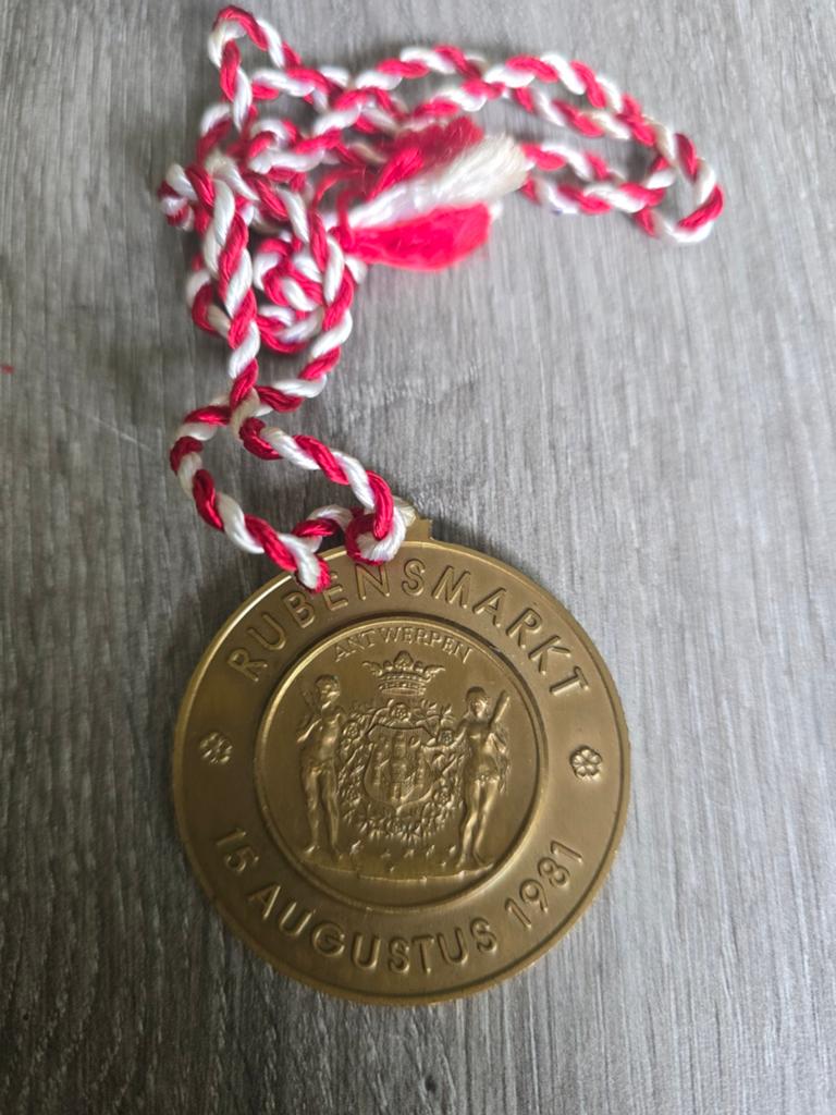 Médaille, médaille Rubensmarkt Antwerp, Enlèvement ou Envoi