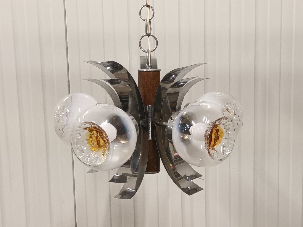 Space age kroonluchter Murano glas, Ophalen, Glas