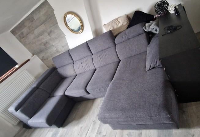 Poltronesofà – en U gris – Convertible en lit – 750€, Maison & Meubles, Canapés | Coins salons complets, Comme neuf, Tissus, Enlèvement