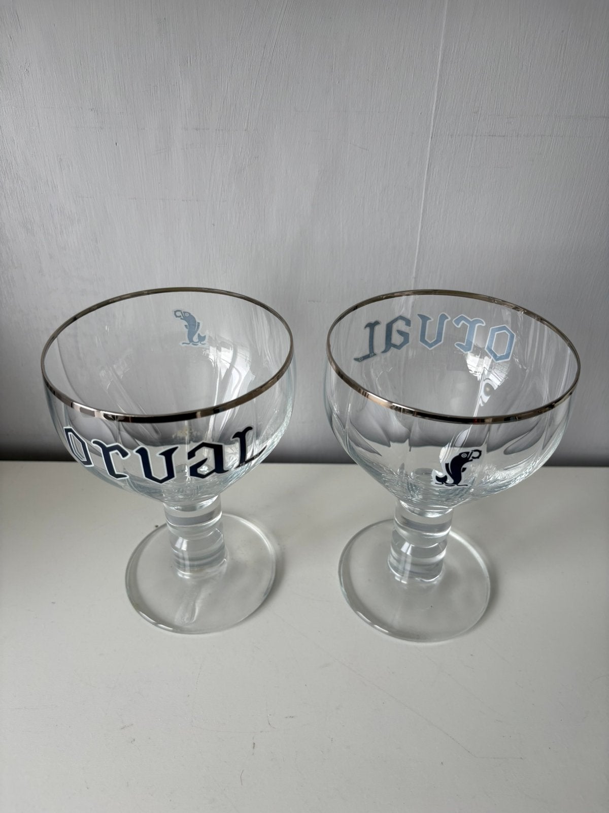 2 ORVAL-glazen, Verzamelen, Ophalen of Verzenden, Zo goed als nieuw