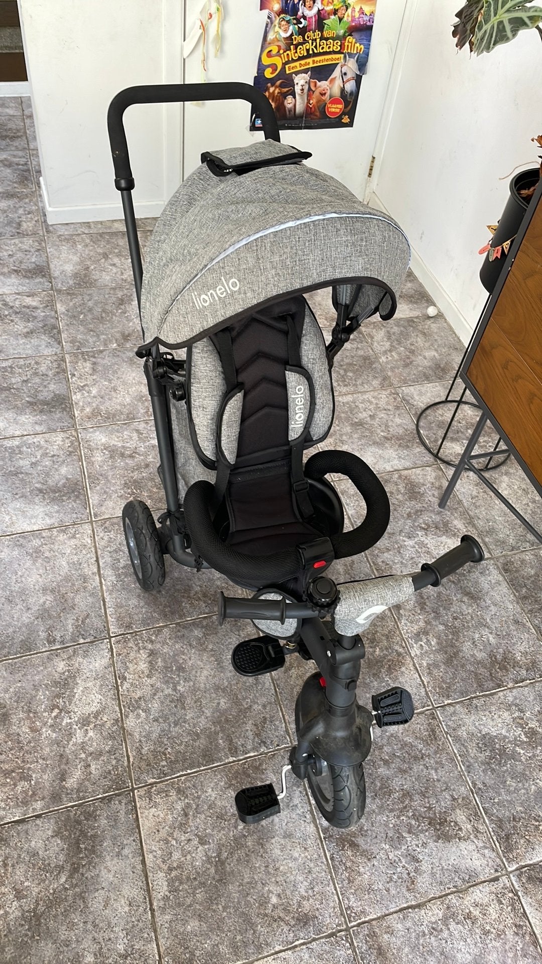 Lionelo 3-wieler met duwstang, Fietsen en Brommers, Ophalen, Zo goed als nieuw, Duwstang