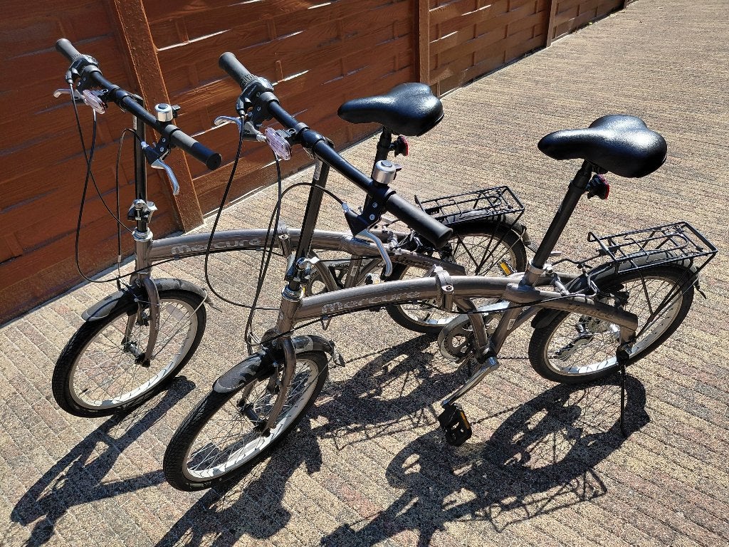 2 Vouwfietsen 20 inch Mercure grijs, Fietsen en Brommers, Gebruikt, Velgrem, Versnellingen, Ophalen
