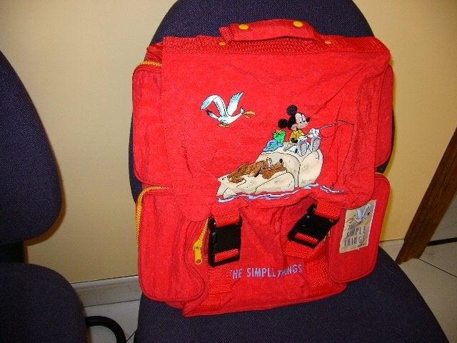 Nieuwe rode nieuwe rugzak (schooltas) met Mickey Mouse, Ophalen of Verzenden, Mickey Mouse, Nieuw, Tas, Koffer of Zak